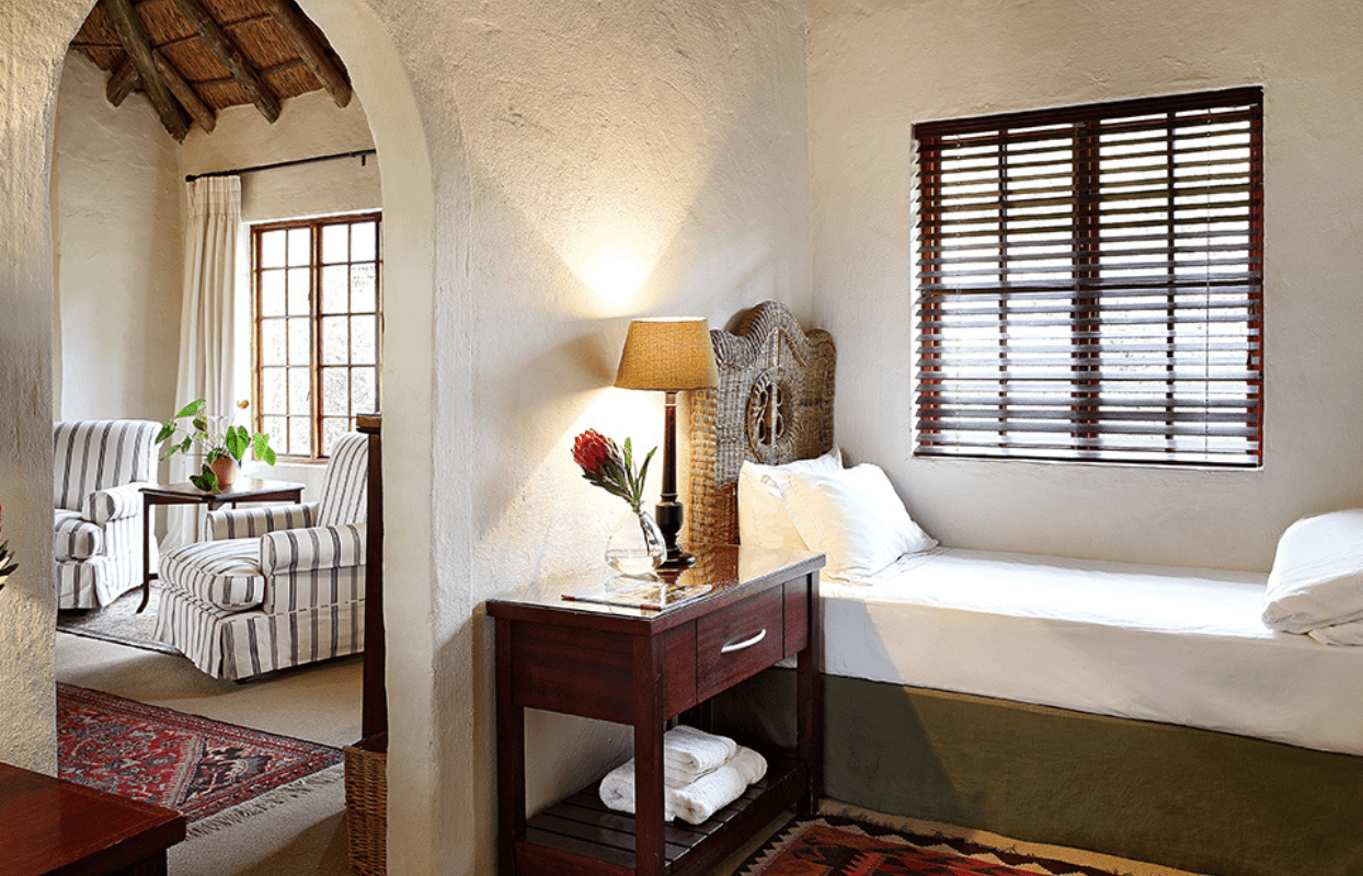 S007 - IT1 - Elephant House Accommodation Bedroom with Single Bed Sustainable Safaris Africa - Journeys - Budget Eastern Cape Safari - Elephant House Accommodation Bedroom with Single Bed