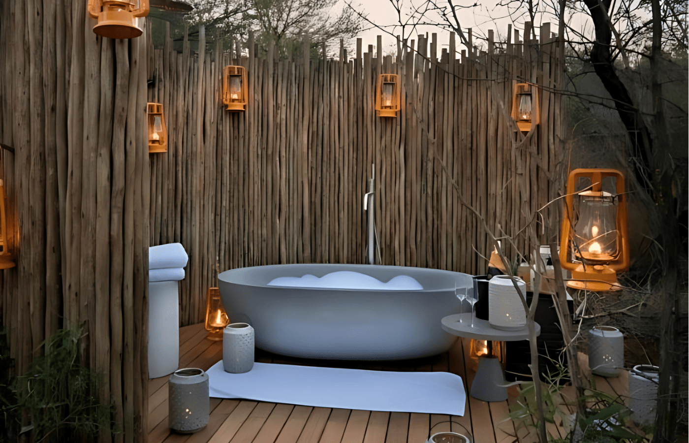 S006-IT3 - Morokuru Outside Bath Sustainable Safaris Africa - Journeys - Luxury Madikwe Family Safari - Morokuru Outside Bath